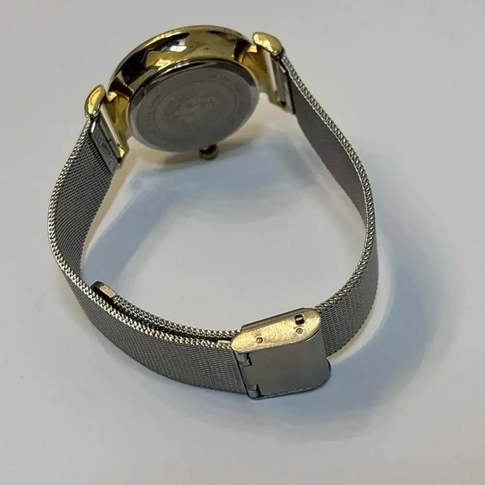 Anne Klein AK-3781 Black Dial Diamond Mesh Watch